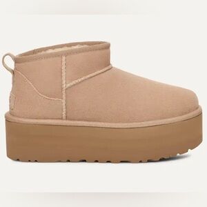 NEW UGG Women Classic Ultra Mini Platform | Sand | US 8 EU 39